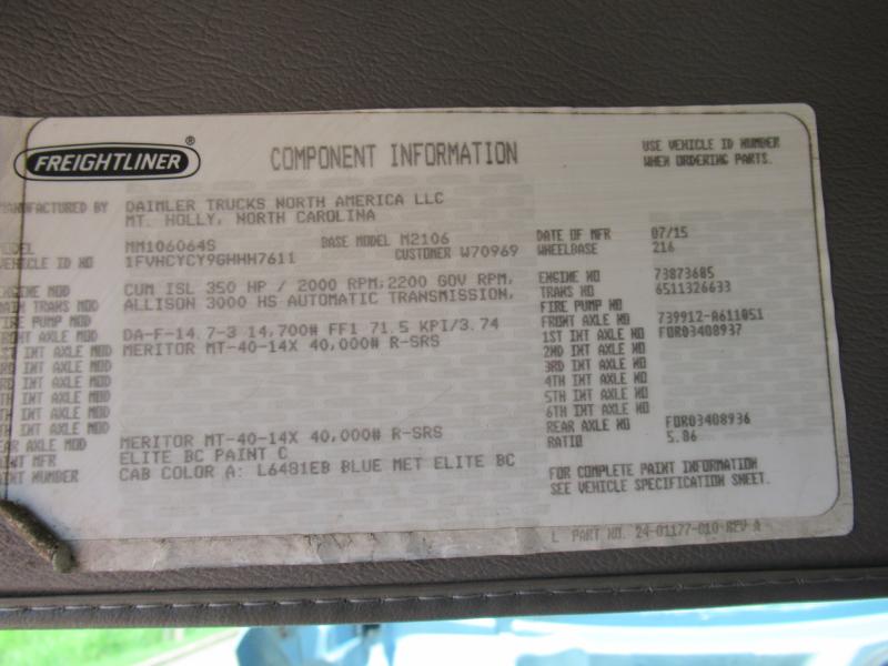 2016 Freightliner BUSINESS CLASS M2 106 20