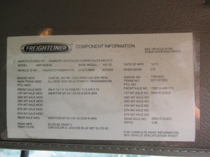 2016 Freightliner BUSINESS CLASS M2 106 14